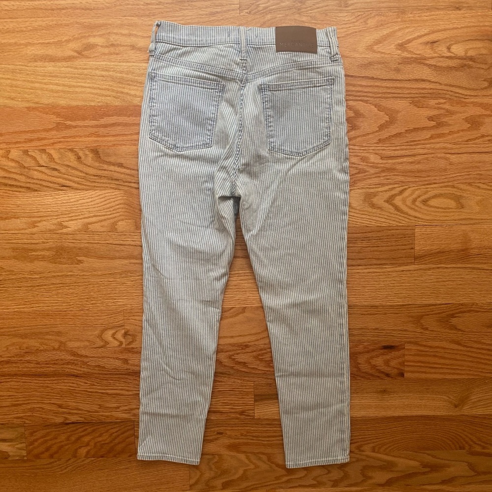 J.Crew Mercantile 9" High-Rise Stripe Skinny Jean